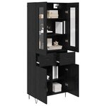 vidaXL Haut Armoire Chêne noir 69 5 x 34 x 180 cm Bois d'ingénierie