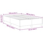 vidaXL Cadre de lit Crème 120x200 cm Tissu Côtelé