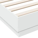 vidaXL Cadre de lit avec LED sans matelas blanc 120x190 cm