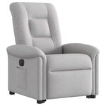 vidaXL Fauteuil inclinable électrique gris nuage tissu