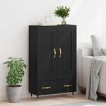 vidaXL Haut Armoire Chêne noir 69 5 x 31 x 115 cm Bois d'ingénierie