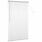 vidaXL Store de Fenêtre avec des rideaux Manuel Argent Aluminium
