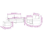 vidaXL Ensemble de canapés 3 Pièces avec coussins Rose Velours