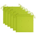 vidaXL Chaises de jardin lot de 6 avec coussins Bois de teck massif