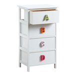 Commode chambre enfant alphabet 4 tiroirs 4 tiroirs