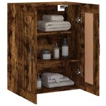 vidaXL Armoire murale chêne fumé 69 5x34x90 cm bois d'ingénierie