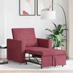 vidaXL Canapé-lit escamotable simple Bordeaux 90 x 165 x 87 cm tissu
