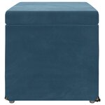 vidaXL Tabouret Bleu 61 x 41 x 40 cm Velours et Bois Composite