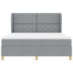 vidaXL Lit à ressorts avec matelas gris foncé 90x190 cm Gris clair