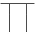 vidaXL Auvent rétractable manuel et poteaux 3 5x2 5 m Jaune et blanc