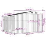 vidaXL Abri de jardin vert 277x279x179 cm acier galvanisé