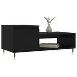 vidaXL Table basse Noir 100x50x45 cm Bois d'ingénierie