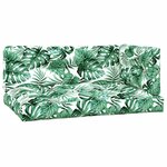 vidaXL Coussins de palette lot de 3 motif de feuilles tissu