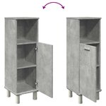 vidaXL Armoire de salle de bain Gris béton 30x30x95 cm Aggloméré