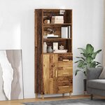 vidaXL Haut Armoire Bois Ancien 69 5 x 32 5 x 180 cm Bois d'ingénierie