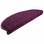 vidaXL Tapis d'escalier 30 pièces 65 x 21 x 4 cm Violet Demi-rond Grand