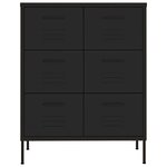 vidaXL Armoire à tiroirs Noir 80x35x101 5 cm Acier