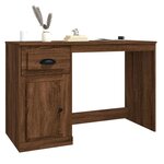 vidaXL Bureau avec tiroir chêne marron 115x50x75 cm bois d'ingénierie
