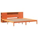 vidaXL Lit bibliothèque sans matelas cire marron 180x200 cm pin massif