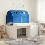vidaXL Lit avec Tunnel 4 Pièces Chêne Artisanal et Bleu Bois d'ingénierie