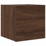 vidaXL Meuble TV mural Chêne marron 30 5x30x30 cm