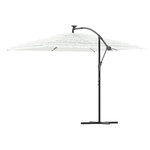 vidaXL Parasol de jardin avec mât en acier blanc 290x290x238 cm