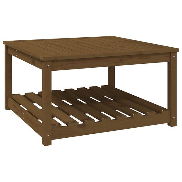 vidaXL Table de jardin marron miel 82 5x82 5x45 cm bois massif de pin