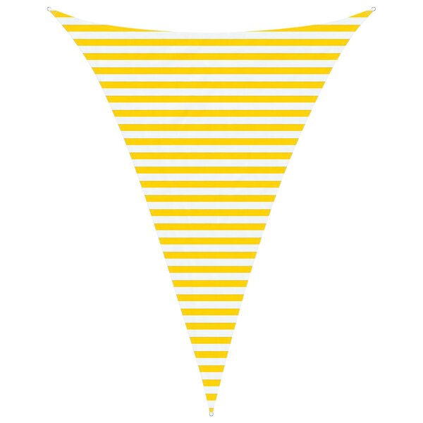 vidaXL Voile d'ombre Jaune et blanc 3 x 4 x 4 m 100   polyester Oxford