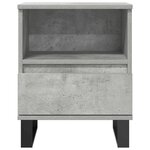 vidaXL Table de chevet gris béton 40x35x50 cm bois d’ingénierie