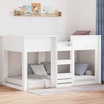 vidaXL Lit Superposé pour Enfants Blanc 75 x 190 cm Bois d'ingénierie