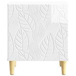 vidaXL Table de chevet 2 Pièces Blanc brillant 43 x 34 5 x 50 cm