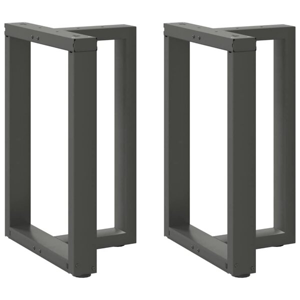 vidaXL Pieds de table à manger en T 2 pièces Anthracite 60 x 35 x (72-73) cm Acier