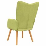 vidaXL Chaise de relaxation Vert Tissu