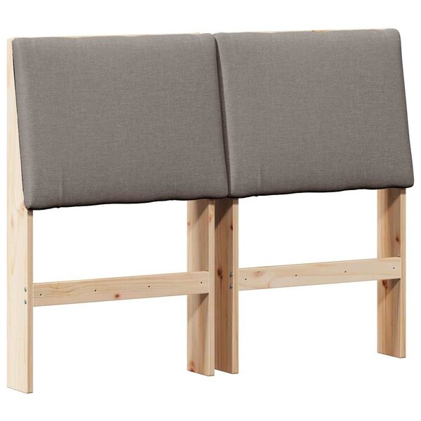 vidaXL Tête de lit capitonnée Taupe 135 cm Pin massif