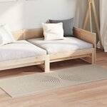 vidaXL Tapis de surface HUARTE Beige 150 x 80 cm Polyester