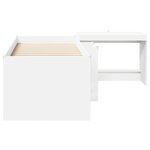 vidaXL Lit haut pour enfants avec bureau Blanc 80 x 200 cm