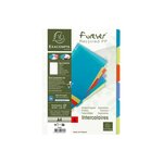 Intercalaires Poplypropylène Recyclé Forever® 6 Positions - A4 - Couleurs Assorties - X 25 - Exacompta