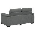vidaXL Canapé à 2 places gris foncé 120 cm tissu