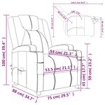 vidaXL Fauteuil de massage Marron Similicuir