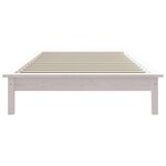 vidaXL Cadre de lit sans matelas blanc bois massif