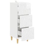 vidaXL Armoire à tiroirs Blanc brillant 33 x 34 5 x 90 cm