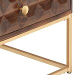 Vidaxl table basse 112x50x40 cm bois de manguier massif