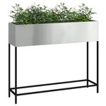 vidaXL Bac de jardin surélevé Argent 100 x 26 x 82 cm Acier galvanisé