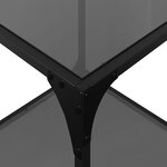 vidaXL Table basse avec dessus en verre noir 40x40x40 cm acier