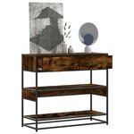 vidaXL Table console chêne fumé 90x35x80 cm bois d'ingénierie