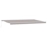 vidaXL Auvent Rétractable Gris clair 600 × 300 cm Polyester et métal