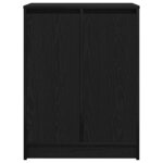 vidaXL Armoire à chaussures chêne noir 57x34x76 cm bois d'ingénierie