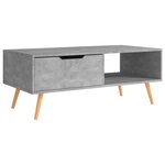 vidaXL Table basse Gris béton 100x49 5x43 cm Bois d'ingénierie