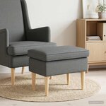 vidaXL Pouf Gris foncé 55 x 35 x 41 cm Tissu