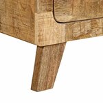 vidaXL Table de chevet 40x32x46 cm bois de manguier massif brut